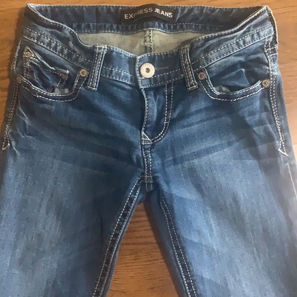 Express Stella Low Rise Boot Cut Jeans - Picture 3 of 5